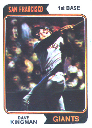 1974 Topps Baseball Cards      610     Dave Kingman